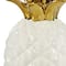CosmoLiving by Cosmopolitan White Porcelain Modern Decorative Pineapple, 10" x 4" x 4"